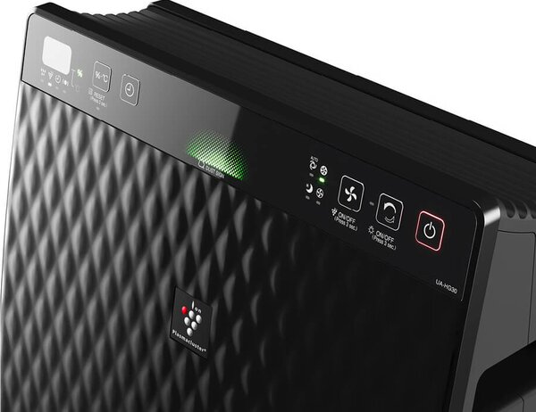 Sharp Purificatore d' Aria 21 m 48 dB Umidificatore Ioni Nero 27 W UA-HG30E-B