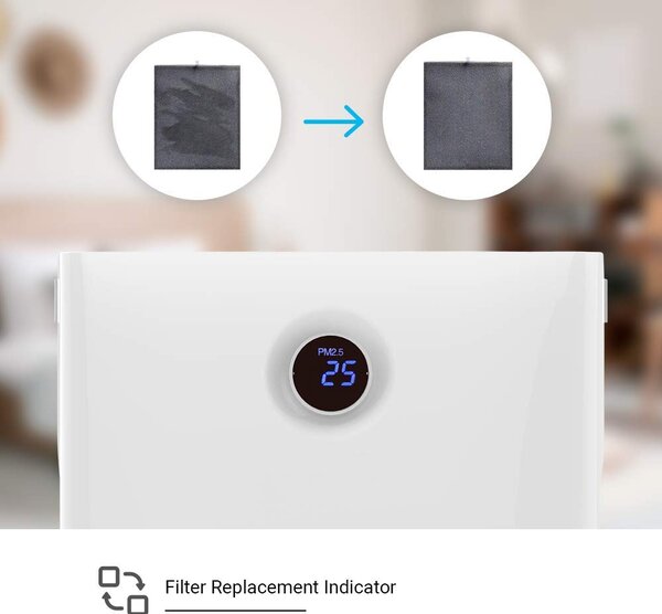 EZVIZ Purificatore d'aria 42 mq Filtro Hepa/Carbonio con Timer colore Bianco - CS-EB350A
