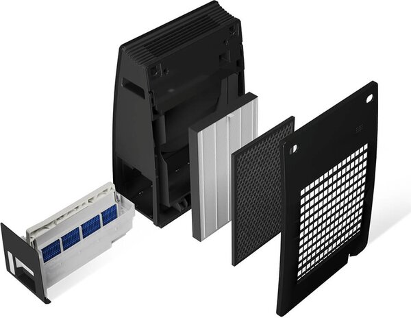 Sharp Purificatore d' Aria 21 m 48 dB Umidificatore Ioni Nero 27 W UA-HG30E-B