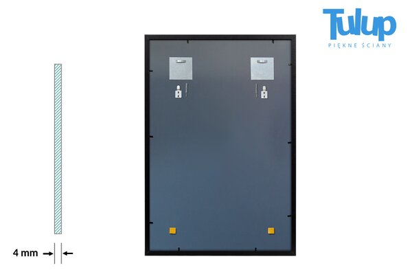 Specchio decorativo rettangolare Cornice in MDF nero 50x50 cm Nero