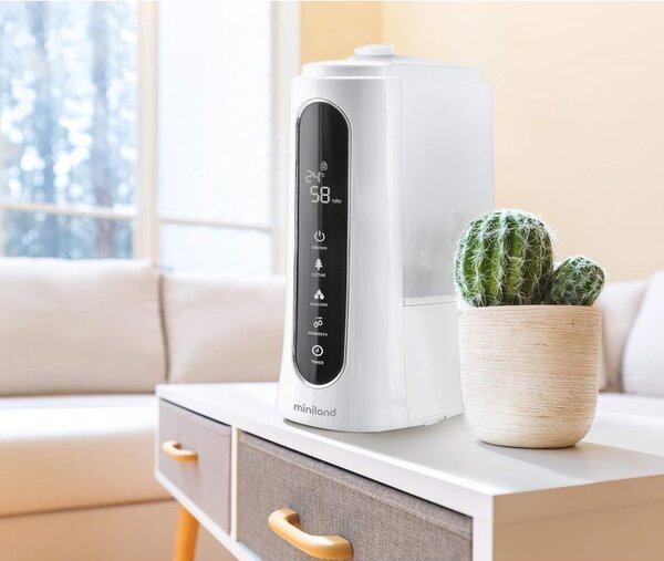 MINILAND Purificatore d'Aria ad Ozono Umidificatore Capacit 5 Litri con Telecomando colore Bianco - Humitouch Pure