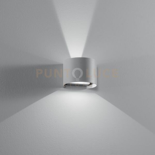 Applique biemissione led delta grigia 10w 700lm cct 3000k / 4000k i