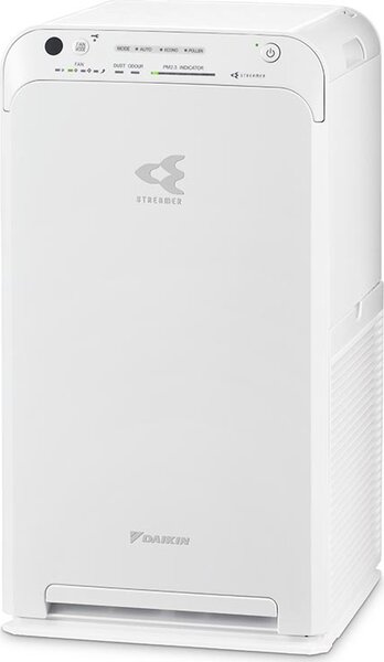 Daikin Purificatore D'aria Filtro HEPA, Silenzioso, purifica fino a 82 m con Telecomando, tecnologia Flash Streamer, colore Bianco - MC55W