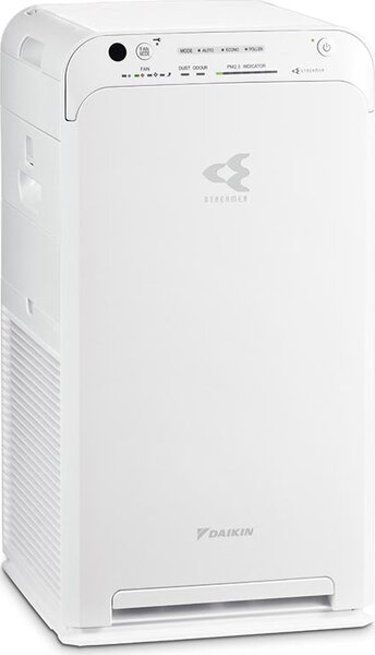 Daikin Purificatore D'aria Filtro HEPA, Silenzioso, purifica fino a 82 m con Telecomando, tecnologia Flash Streamer, colore Bianco - MC55W