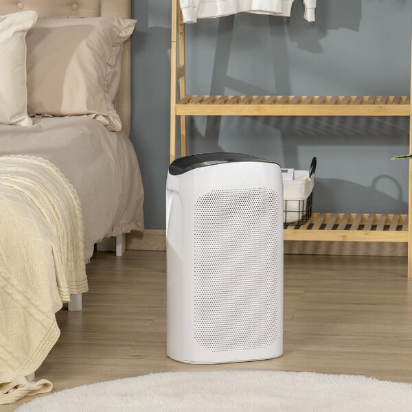 DecHome Purificatore d'Aria Filtro HEPA Triplo Strato 3 Velocit Modalit Sonno e Timer 32.7x22x55.8cm Bianco - 19823