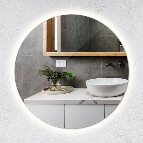 Specchio decorativo rotondo con retroilluminazione a LED