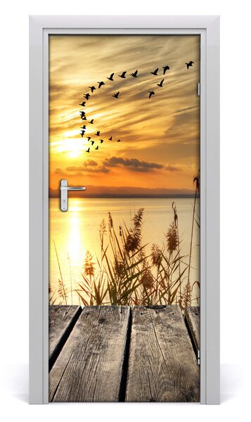 Adesivo per porta interna Il tramonto 75x205 cm