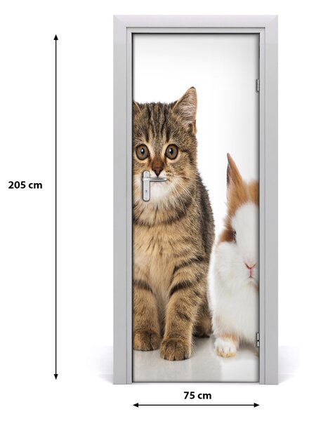 Adesivo per porta Animali domestici 75x205 cm