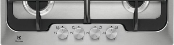 Electrolux PX640UOV Serie Soft Piano Cottura 4 Fuochi a Gas 60 cm (1 Bruciatore Wok Tripla Corona) colore Inox