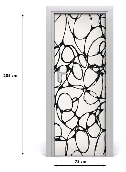 Poster adesivo per porta Ruote caotiche 75x205 cm