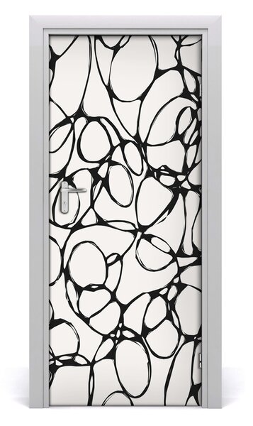 Poster adesivo per porta Ruote caotiche 75x205 cm