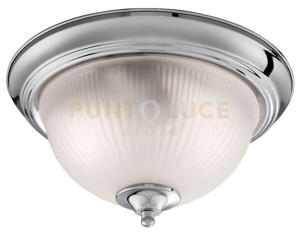 American diner flush - argento satinato e vetro acidato