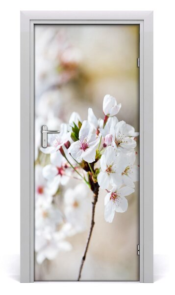 Poster adesivo per porta fiori di ciliegio 75x205 cm