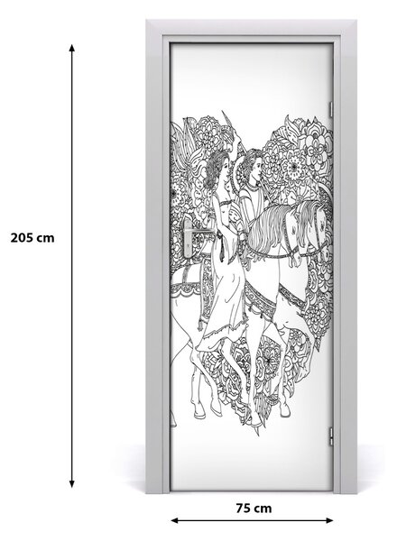 Adesivo per porta Donna e uomo 75x205 cm