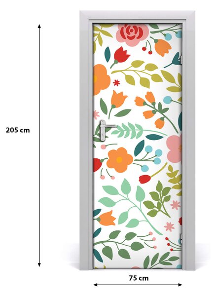 Rivestimento Per Porta Fiori colorati 75x205 cm
