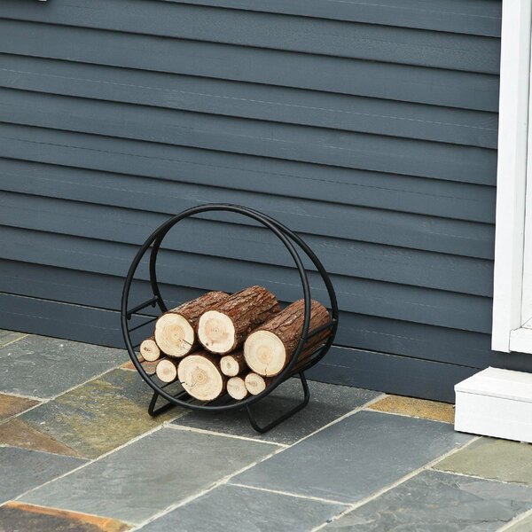 VivaGarden Rack Di Legna da Ardere Portalegna Forma Cestino Design Elevato Max. Carico 15 Kg - 84D158