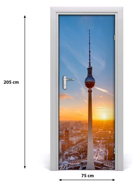 Adesivo per porta interna Torre televisiva 75x205 cm