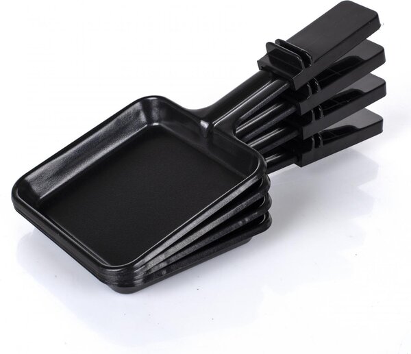 PRINCESS Raclette Elettrica Barbecue da Tavolo Griglia Antiaderente 21x23 cm + 4 Piastre in Alluminio Potenza 700 Watt colore Nero - 01.162915.01.0