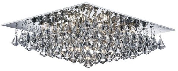 Hanna 8lt flush - metallo cromato e cristallo trasparente