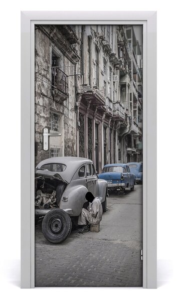 Poster adesivo per porta L'Avana 75x205 cm