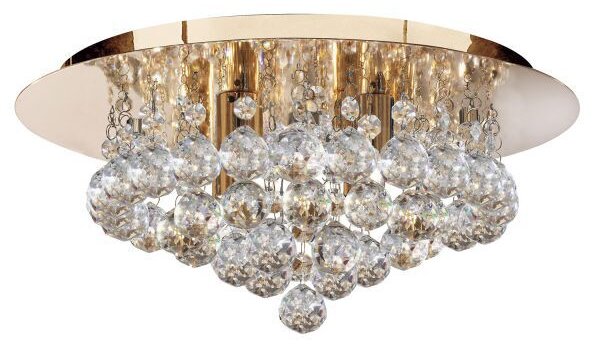 Hanna 4lt flush - metallo dorato e cristallo trasparente