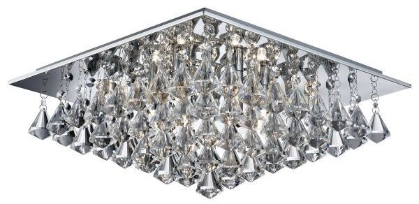 Hanna 6lt flush - metallo cromato e cristallo trasparente
