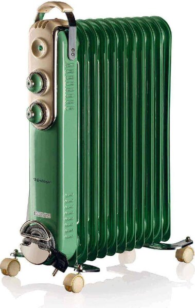 Ariete Radiatore Termosifone Elettrico ad Olio Stufa Portatile 11 Elementi Potenza 2500 Watt colore Verde - 00B083904AR0