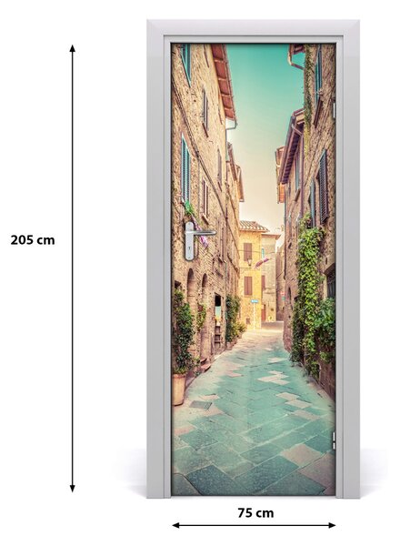 Adesivo per porta Strade italiane 75x205 cm