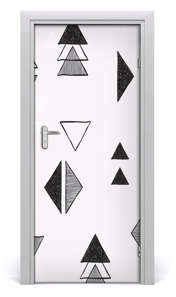 Adesivo per porta interna triangoli 75x205 cm