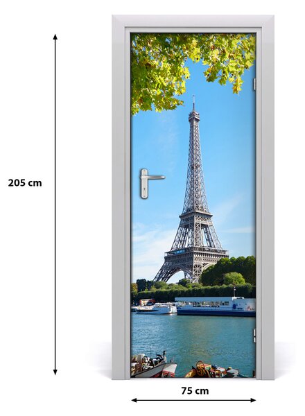 Adesivo per porta interna Torre Eiffel 75x205 cm