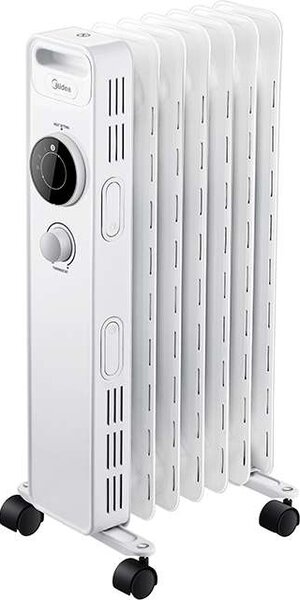 Comfee Radiatore Termosifone Elettrico ad Olio Stufa Portatile 7 elementi Potenza 1500 Watt colore Bianco - NY1507-20ME