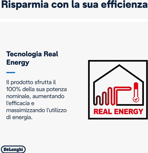 De Longhi Radiatore Termosifone Elettrico ad Olio Stufa Portatile 7 Elementi Potenza 1500 Watt con Termostato - TRRS 0715