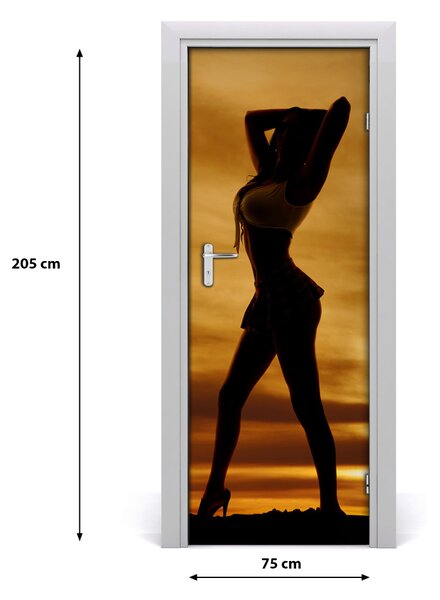 Adesivo per porta Gonna corta 75x205 cm