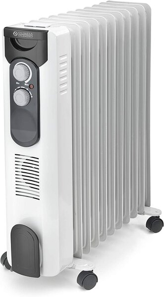 OLIMPIA SPLENDID Radiatore Termosifone Elettrico ad Olio Stufa Portatile Basso consumo 11 Elementi Potenza 2500 Watt con Termostato - CaldoRad 11
