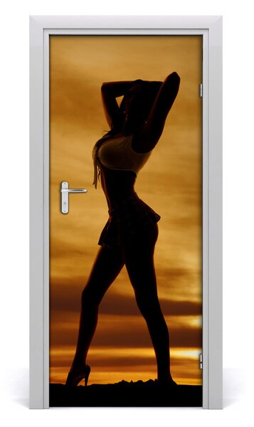 Adesivo per porta Gonna corta 75x205 cm