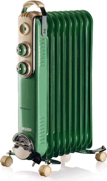Ariete Radiatore Termosifone Elettrico ad Olio Stufa Portatile 9 Elementi Potenza 2000 Watt colore Verde - 00B083804AR0