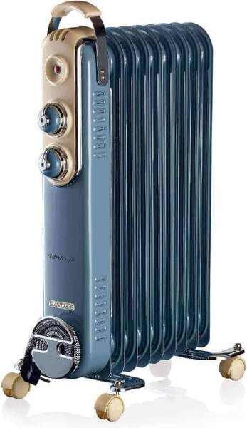 Ariete Radiatore Termosifone Elettrico ad Olio Stufa Portatile 9 Elementi Potenza 2000 Watt colore Blu - 00B083805AR0