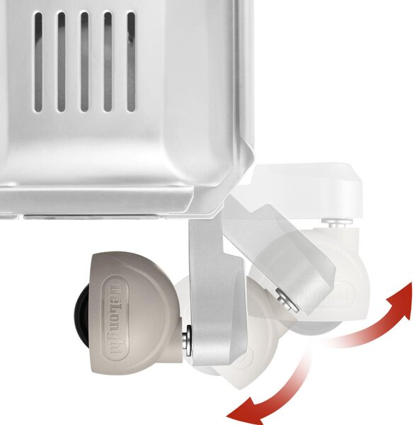 De Longhi Radiatore Termosifone Elettrico ad Olio Stufa Portatile 9 Elementi Potenza 1800 Watt colore Bianco - V550918TWB