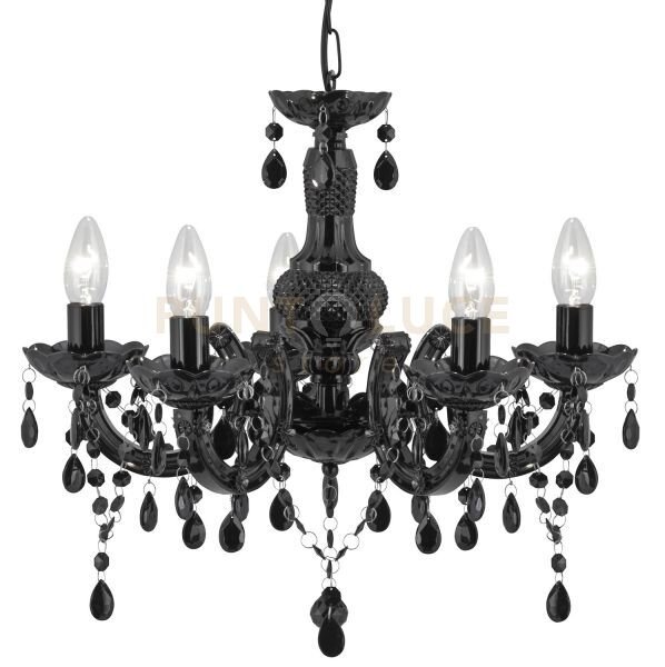 Marie therese 5lt pendant - vetro nero e acrilico