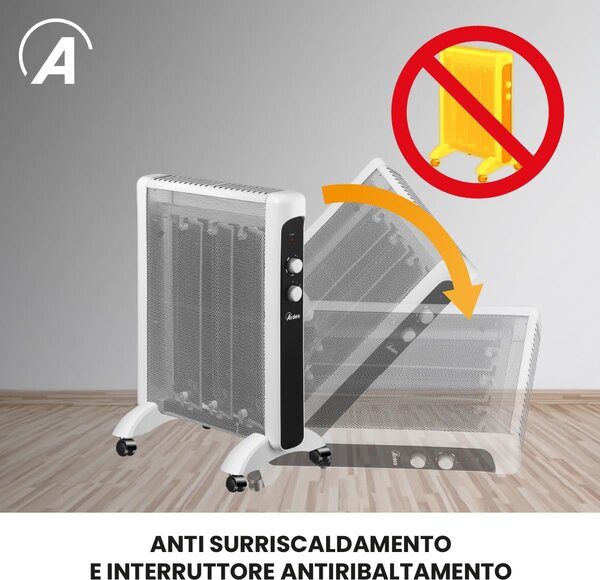 Ardes Radiatore Termosifone Elettrico in Mica Stufa Portatile 1500 Watt 45 m colore Bianco - AR4MK01