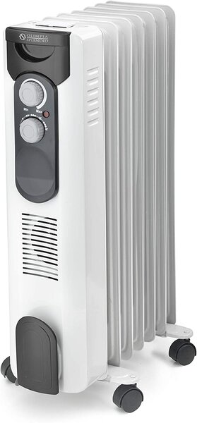 OLIMPIA SPLENDID Radiatore Termosifone Elettrico ad Olio Stufa Portatile Basso consumo 7 Elementi Potenza 1500 Watt con Termostato - CaldoRad 7