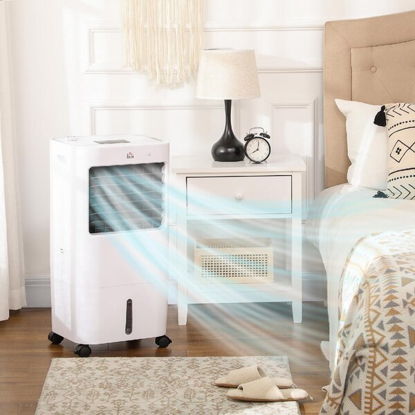 DecHome Raffrescatore d'Aria Portatile Evaporativo senza Tubo con Funzione Deumidificatore e Ventilatore Potenza 65W Capacit Tanica 15L