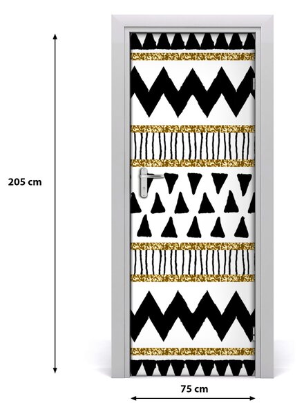 Adesivo per porta interna Origine etnica 75x205 cm