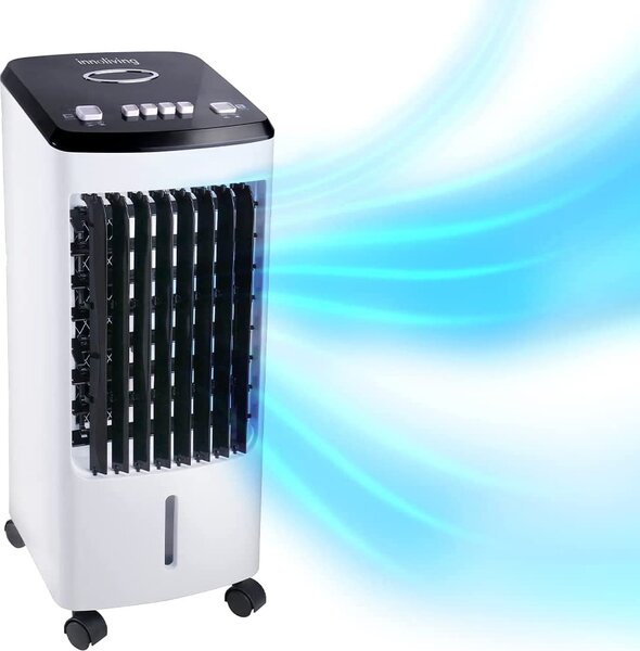 INNOLIVING Raffrescatore d'aria Portatile Evaporativo Senza Tubo Funzione Umidificatore Capacit Tanica 3 Litri Timer 3 Velocit - INN 515