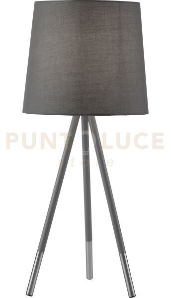 Lampada da tavolo rio - metallo satinato argento e grigio e paralum