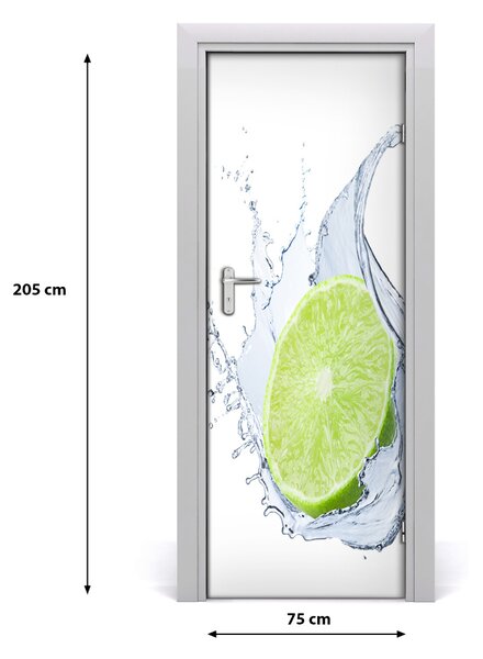Adesivo per porta Lime 75x205 cm