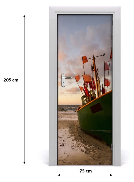 Adesivo per porta interna Peschereccio 75x205 cm