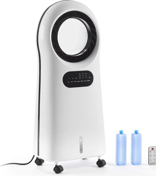 Kasart Raffrescatore d'aria Portatile Evaporativo Senza Tubo Ionizzatore con Telecomando e Timer Umidificatore - DRAF287DLR