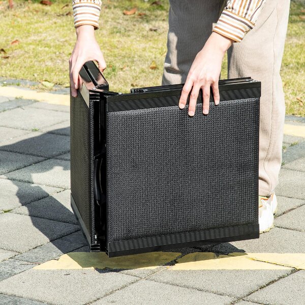 AllMyPets Rampa per Cani Pieghevole con Superficie Antiscivolo in MDF e Alluminio 158x43.5x2.5 cm colore Nero