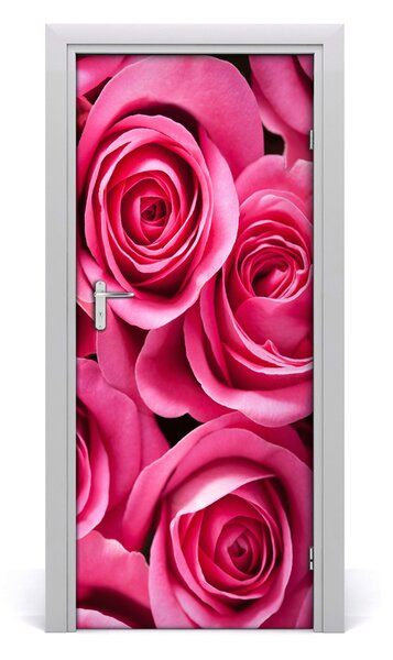 Poster adesivo per porta Rose rosa 75x205 cm
